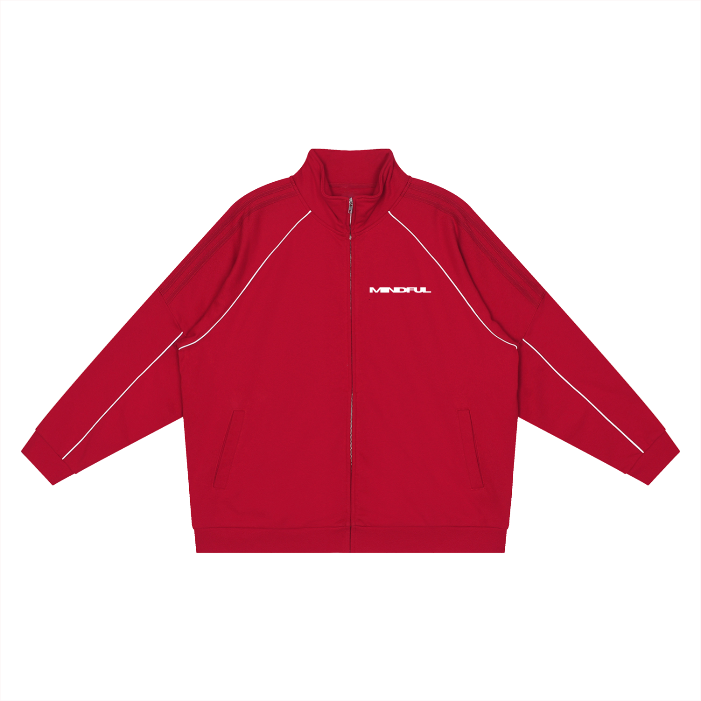 Reflection Striped Raglan Sleeve  Jacket